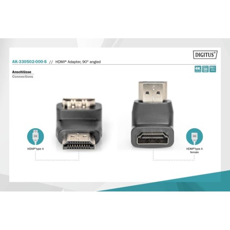 ADATTATORE HDMI 90° FEMMINA/FEMMINA DIGITUS