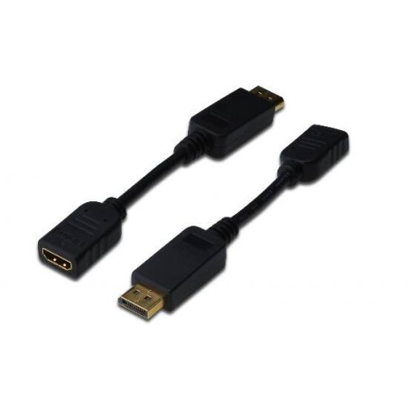 CAVO ADATTATORE DISPLAYPORT CONNETTORI DP MASCHIO - HDMI FEMMINA CM. 15 DOPPIA SCHERMATURA