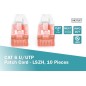 CAVO PATCH U/UTP CAT 6 - LSZH,10 PEZZI 0,5 MT. COLORE GRIGIO