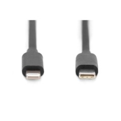 DIGITUS CAVO A SPIRALE USB 2.0 - DA USB - C A LIGHTNING MT 1