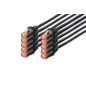CONFEZIONE 10 CAVI CAT 6 SCHERMATI S/FTP MT 5 COLORE NERO DIGITUS
