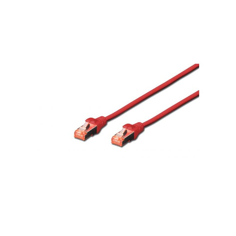CAVO RETE S-FTP CAT.6 DOPPIA SCHERMATURA LS0H COLORE ROSSO MT. 5