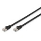 CAVO RETE S-FTP CAT.6 DOPPIA SCHERMATURA COLORE NERO MT. 10 DA ESTERNO