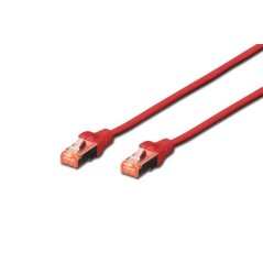 CAVO RETE S-FTP CAT.6 DOPPIA SCHERMATURA LS0H COLORE ROSSO MT. 10