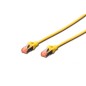 CAVO RETE S-FTP CAT.6 DOPPIA SCHERMATURA LS0H COLORE GIALLO MT. 10