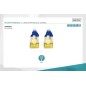 CAVO PATCH CAT 6A S/FTP, 10 PEZZI LUNGHEZZA 0,25 MT. COLORE BLU