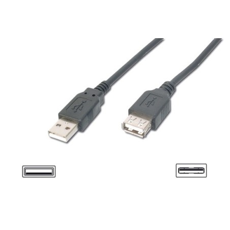 CAVO PROLUNGA USB 2.0 CONNETTORI A-A CONNETTORI MASCHIO/FEMMINA - MT. 3 COLORE NERO