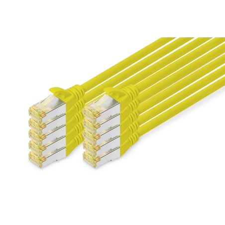 CAVO PATCH CAT 6A S/FTP, 10 PEZZI LUNGHEZZA 2 MT. COLORE GIALLO