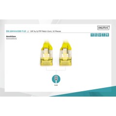 CAVO PATCH CAT 6A S/FTP, 10 PEZZI LUNGHEZZA 2 MT. COLORE GIALLO