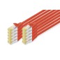 CAVO PATCH CAT 6A S/FTP, 10 PEZZI , 3 MT. COLORE ROSSO