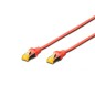 CAVO RETE S-FTP CAT.6A DOPPIA SCHERMATURA LSOH COLORE ROSSO MT. 10