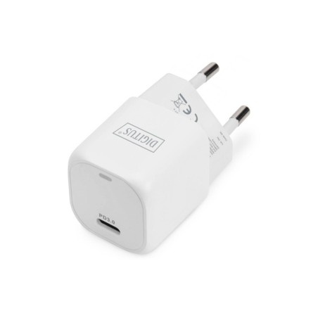 DIGITUS MINI ADATTATORE DI RICARICA USB-C, 20W 20W, PD 3.0, BIANCO