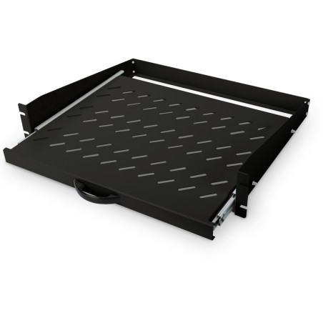 RIPIANO PER ARMADI RACK ESTRAIBILE 2U 367MM PER MONTANTI FRONTALI DIGITUS NERO
