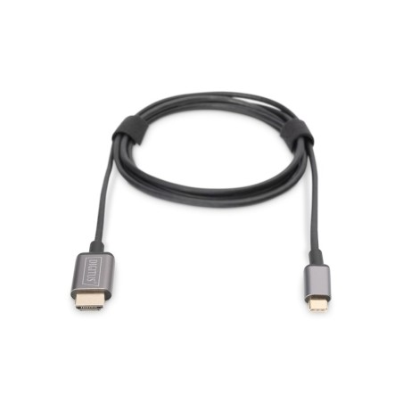 ADATTATORE USB-C - HDMI 1,8 M 4K/30HZ, NERO, ALLOGGIAMENTO IN METALLO