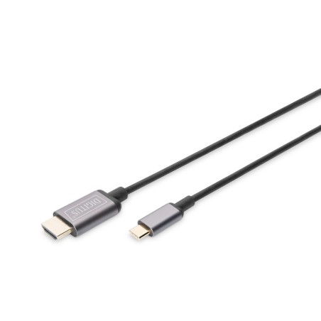 ADATTATORE USB-C - HDMI 1,8 M 4K/30HZ, NERO, ALLOGGIAMENTO IN METALLO