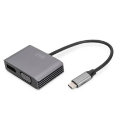 DIGITUS ADATTATORE GRAFICO USB TYPE-C 4K 2IN1 DISPLAYPORT + VGA