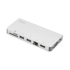 DOCKING STATION 8 PORTE HDMI, VGA, 2XUSB-C, 3XUSB 3.0, RJ45, LETTORE CARD - CONNETTORE USB TIPO C