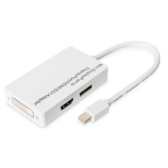 DIGITUS ADATTATORE / CONVERTITORE MINI DISPLAYPORT - DA MINI DP A DISPLAYPORT, HDMI + DVI