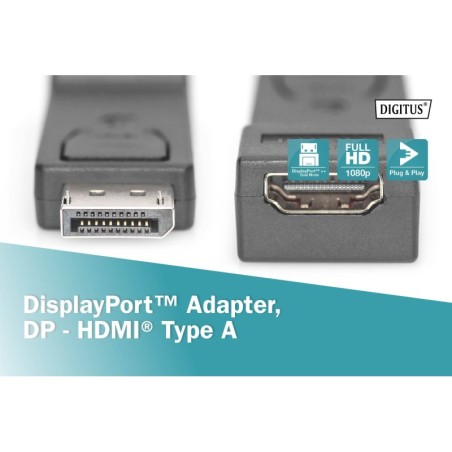 ADATTATORE DISPLAYPORT MASCHIO HDMI FEMMINA DIGITUS