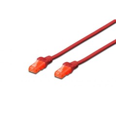 CAVO RETE UTP CAT 6 NON SCHERMATO MT 2 ROSSO