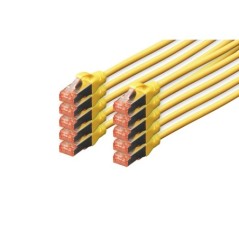 CONFEZIONE 10 CAVI CAT 6 SCHERMATI S/FTP MT 2 COLORE GIALLO DIGITUS