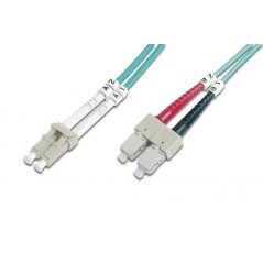 CAVO FIBRA OTTICA LC A SC MULTIMODE DUPLEX 50/125 MT.3 OM3