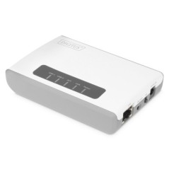 SERVER MULTIFUNZIONE RETE WIRELESS DIGITUS USB 2.0 A 2 PORTE, 300 MBPS