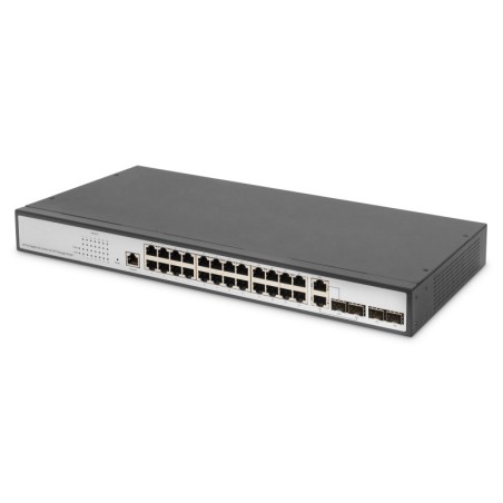 DIGITUS SWITCH LAYER 2 GIGABIT ETHERNET 24 PORTE CON 2 PORTE RJ45/SFP-COMBO + 2 PORTE UPLINK SFP