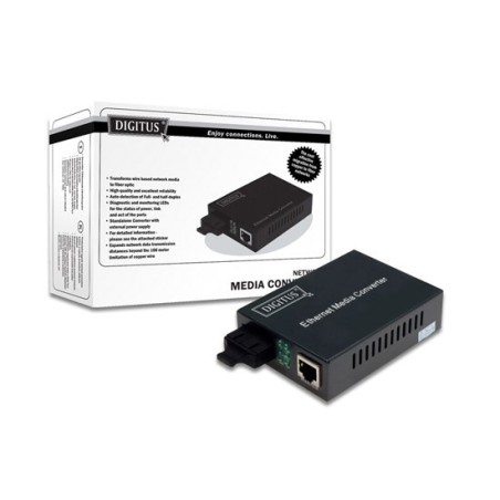 CONVERTITORE 10/100 MEDIA CONVERTER RJ45 - FIBRA OTTICA ST