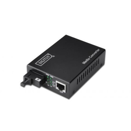 CONVERTITORE 10/100  MEDIA CONVERTER RJ45 - FIBRA OTTICA SC BIDIREZIONALE FX (TX1550NM / RX1310NM)