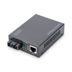 MEDIA CONVERTER GIGABIT POE, RJ45 CONNETTORE FIBRA OTTICA SC MULTIMODE