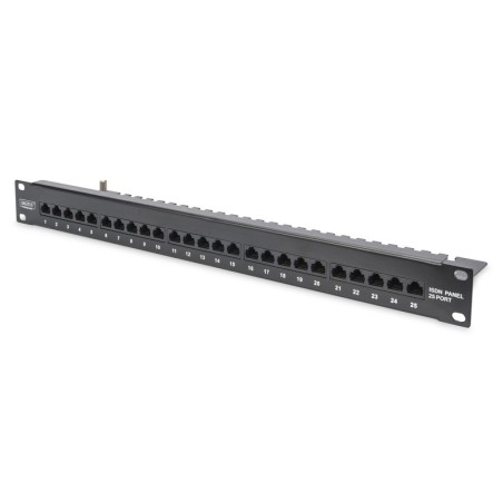 PANNELLO PATCH CAT 3 ISDN NON SCHERMATO NERO 25 PORTE