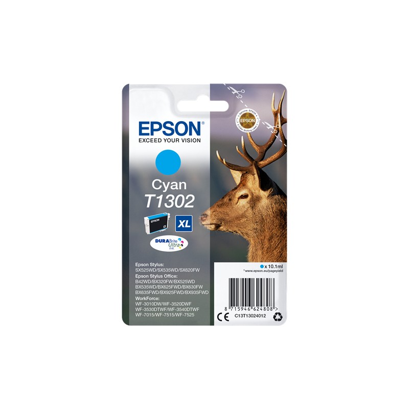 EPSON CART INK CIANO PER SO B42WD/WF PRO 7015, SERIE XL CERVO