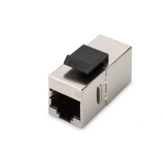 ADATTATORE PASSANTE 2X8 POLI RJ45 SCHERMATO CAT.5E CON GANCI PER PANNELLI