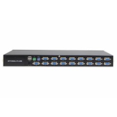 SWITCH KVM PER TASTIERA MOUSE USB/PS2 E VIDEO VGA CON 16 PC