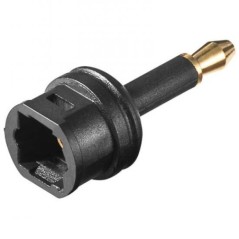 ADATTATORE AUDIO TOSLINK FEMMINA - 3,5MM. MINI JACK MASCHIO