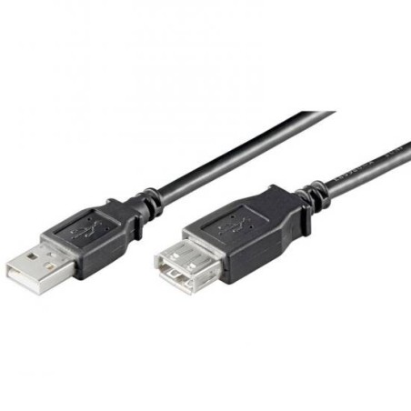 CAVO PROLUNGA USB 2.0 CONNETTORI A-A MASCHIO/FEMMINA - MT. 0,30 COLORE NERO