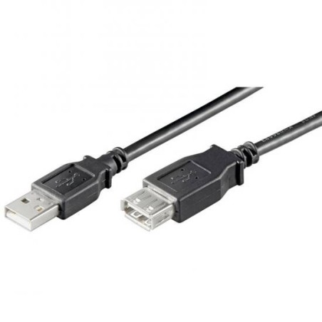 CAVO PROLUNGA USB 2.0 CONNETTORI A-A MASCHIO/FEMMINA - MT. 0,60 COLORE NERO