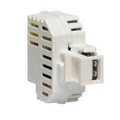 ADATTATORE KEYSTONE A INCASSO CON PRESA USB PER ALIMENTAZIONE USB-A 5V 2,1A