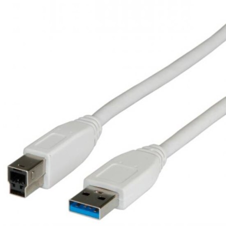 *CAVO USB 3.0 CONNETTORI A-B 9 POLI MT. 0,80 BIANCO