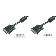 CAVO DVI PER MONITOR - DVI-D 24+1 MASCHIO/MASCHIO DUAL LINK MT. 5 CON FERRITE