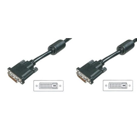 CAVO DVI PER MONITOR - DVI-D 24+1 MASCHIO/MASCHIO DUAL LINK MT. 5 CON FERRITE