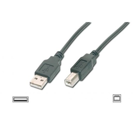 CAVO USB 2.0 CONNETTORI 1 X A MASCHIO - 1 X B MASCHIO MT. 5 COLORE NERO