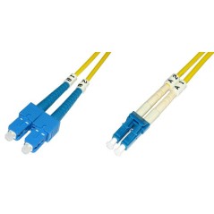 CAVO FIBRA OTTICA LC A SC MONOMODE DUPLEX 9/125 MT.1