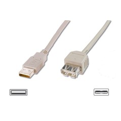 CAVO PROLUNGA USB MT. 1,80 - CONNETTORI A MASCHIO-FEMMINA USB 2.0