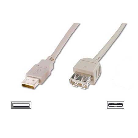 CAVO PROLUNGA USB MT. 1,80 - CONNETTORI A MASCHIO-FEMMINA USB 2.0