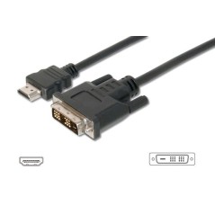 CAVO HDMI 19 POLI TIPO A MASCHIO - DVI-D 18+1 POLI MASCHIO MT. 3