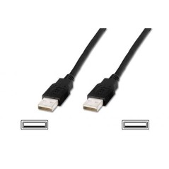 CAVO USB MT. 1,80 - CONNETTORI TIPO A MASCHIO/MASCHIO USB  2.0 COLORE NERO