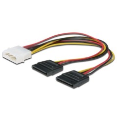 CAVO SPLITTER 1 X MOLEX MASCHIO - 2 X SATA FEMMINA CM 15