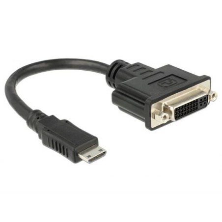 ADATTATORE HDMI MINI C MASCHIO - DVI 24+5 FEMMINA 20 CM DELOCK